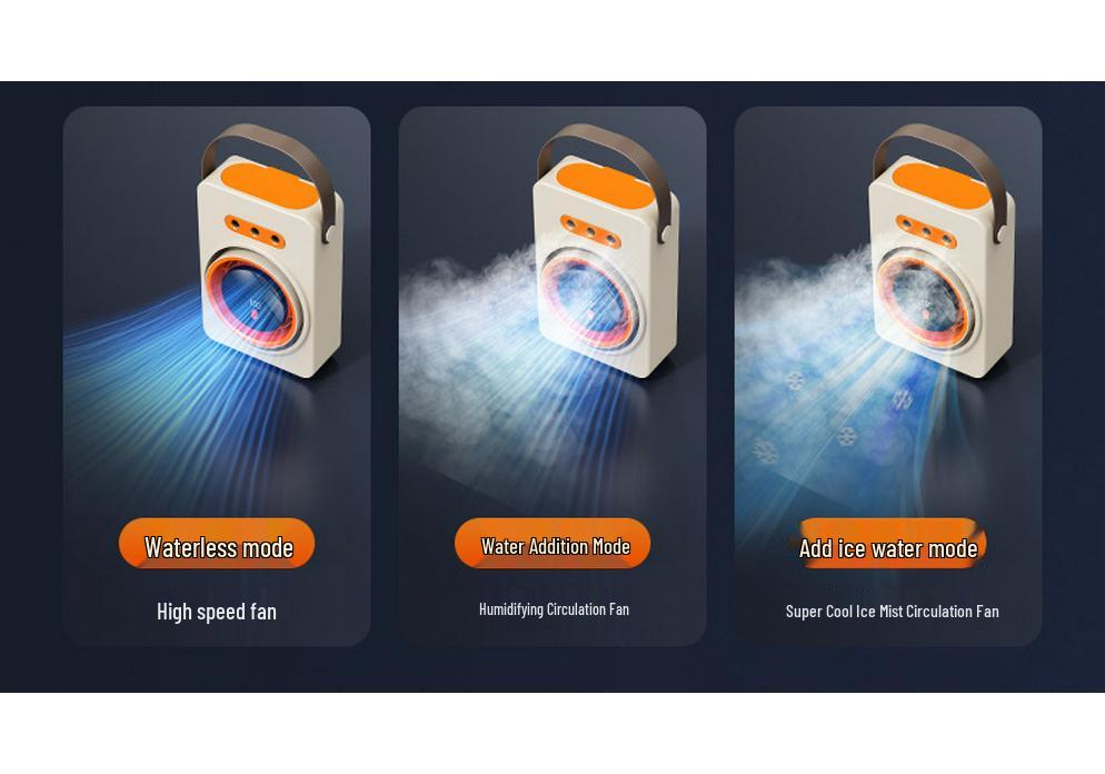 100-Speed Desktop Fan with Timer & Light for Home/Office