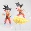 SHF Dragon Ball Kid Goku Action Figure With Kinton Nimbus Cloud Power Pole Interchangeable Heads Hands Tail Anime Model Toy Gift