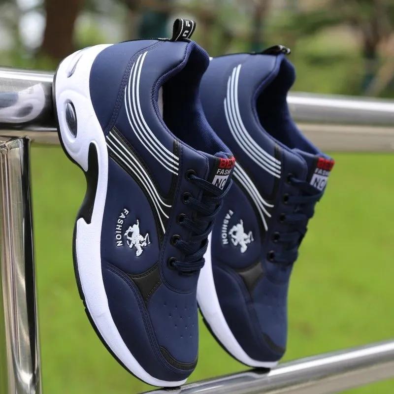 Men's Shoes 2024 Casual Shoes New Trendy Breathable Leather Running Sports Males Shoes Fashion Hiking Solid Durable Man Sneakers