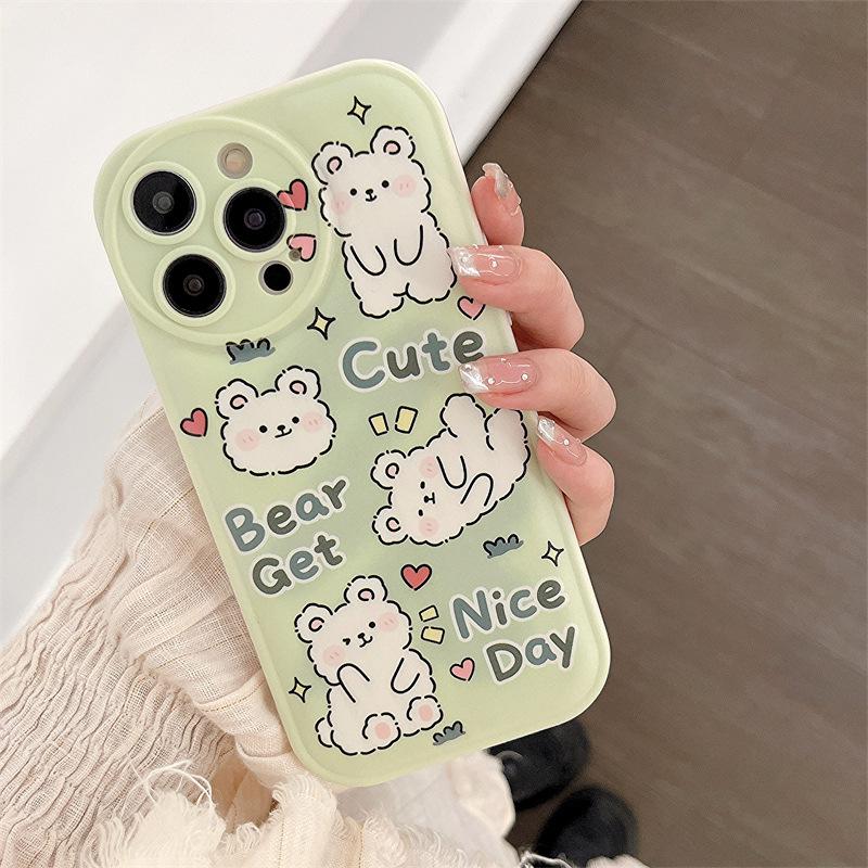 Cartoon Mobile Phone Case for Mate60Pro, iPhone 15Pro & Apple 13; Air Cushion Design, Compatible with Vivo.