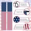 Vertical Set with Star and Stripe Pattern for Outdoor and Indoor Wall Hanging Decoration 2 Durable Fabric Material for Events and Celebrations
