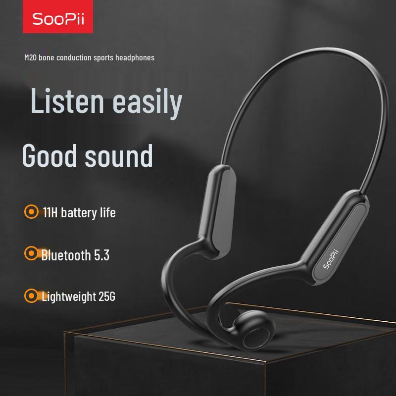 SooPii M20 Bone Conduction Wireless Bluetooth Headset