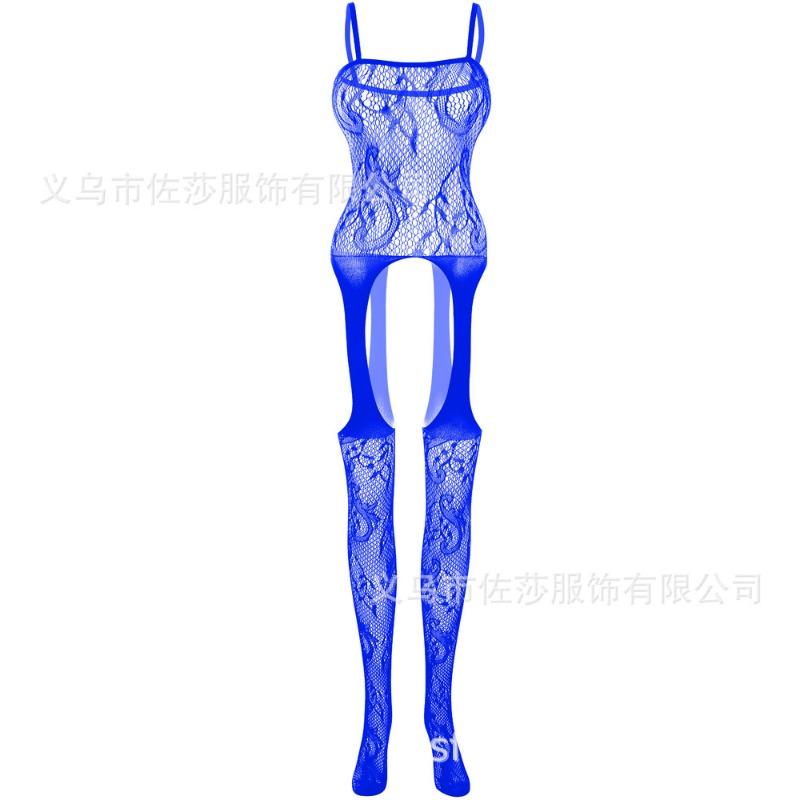 Sex Underwear Black Large Size Sexy Suspender One-piece Sexy Jacquard Open-file Mesh Suit