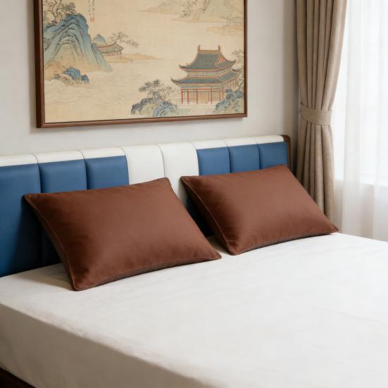 Satin Pillowcase Smooth Cooling Faux Silk Pillow Case for Sleeping Wrinkle-Free Pillow Cover for Women Men