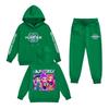 Kids' Long Sleeve Loose Pullover Letter Print Drawstring Hooded Sweatshirt Sweatpants Set