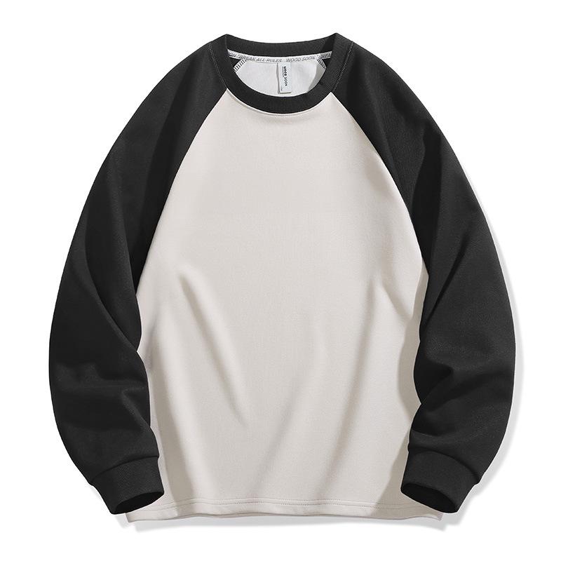 

Осенний Стиль 300г Мужская Модная Высококачественная Свитшот с Длинным Рукавом, Круглым Вырезом, Цветными Блоками и Пэчворком Small чёрный