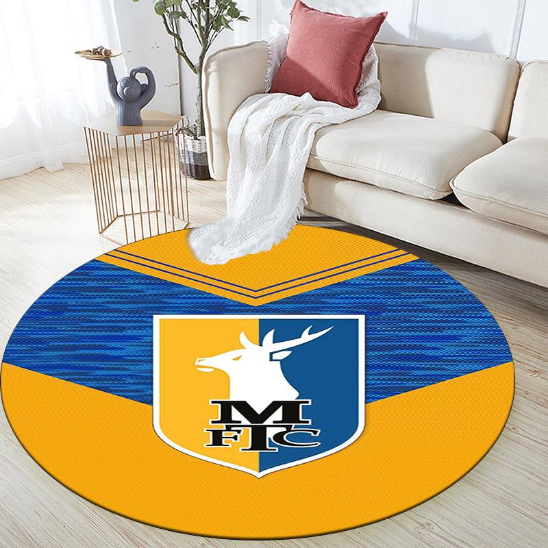 Mansfield Town Round Area Rug,Carpet Rug for Living Room Bedroom Sofa Playroom Decor,Non-slip Floor Mat