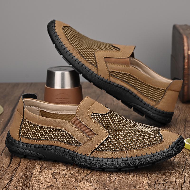 2023 Men's Breathable Mesh Slip-On Loafers: Soft Sole, Casual & Stylish