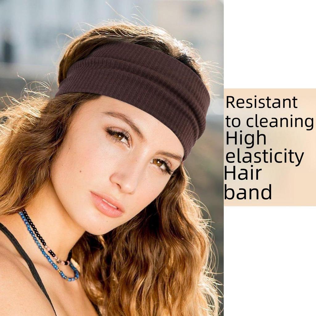 Solid Color High Elastic Sports Headband - Fashionable & Versatile Hair Accessory
