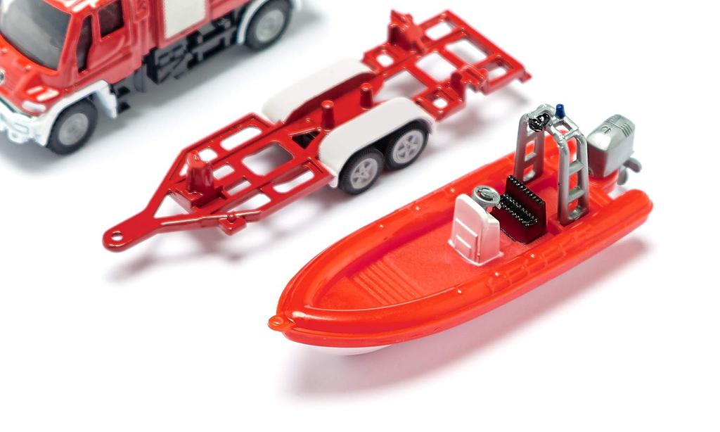SIKU Unimog Fire Truck with Boat SK1636