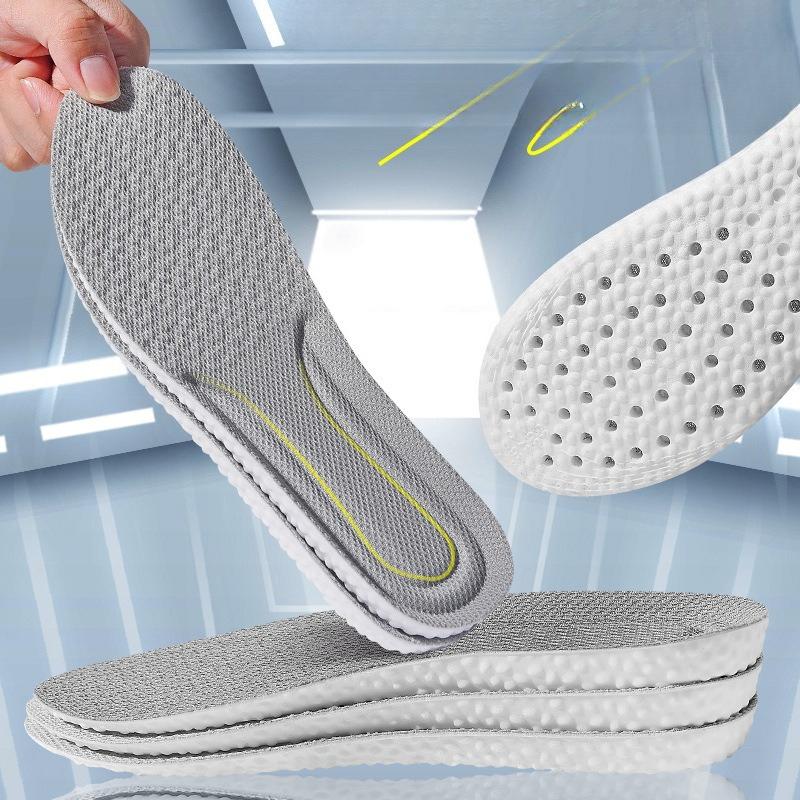 4pair The Insole Is Super Soft Not Tired After Standing for A Long Time Sports High Elasticity Shock Men Shoes Height Increase