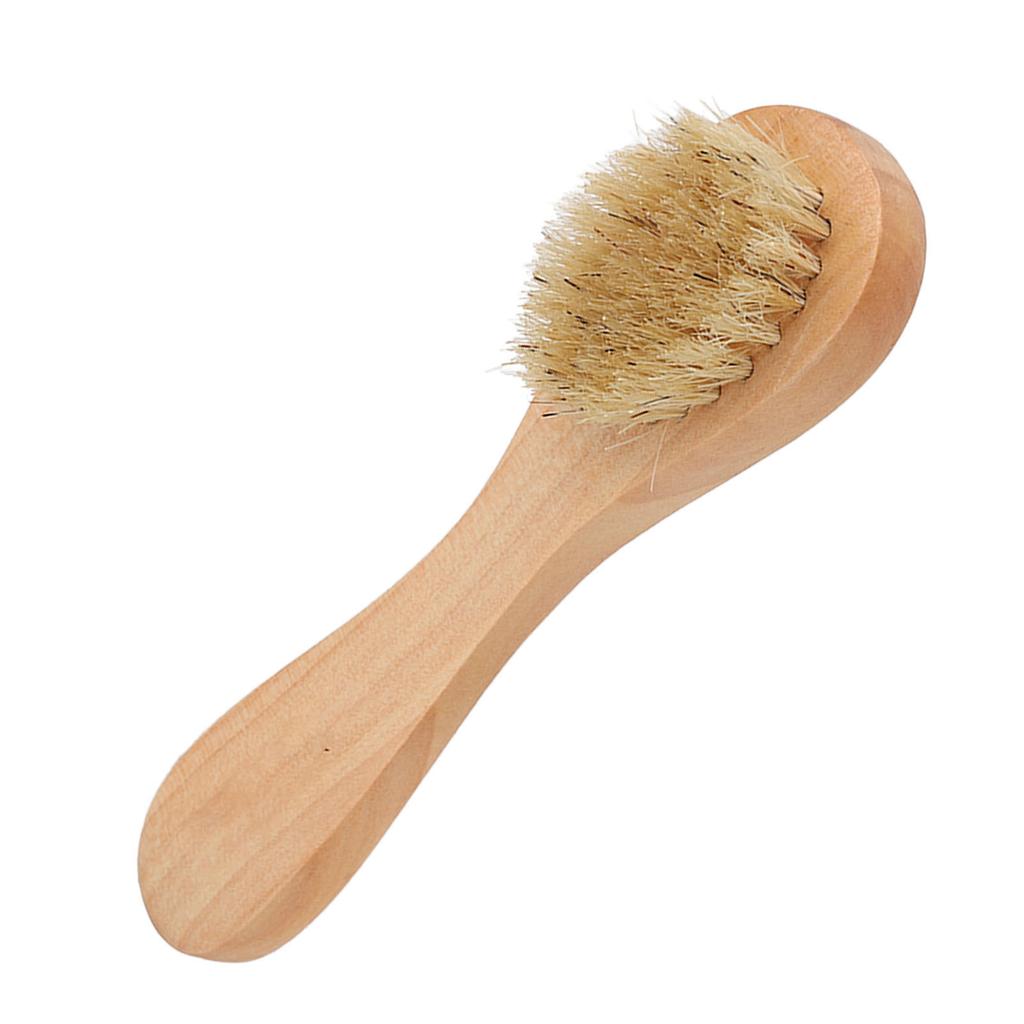 4 szt. Zestaw szczoteczek do złuszczania twarzy Przenośny drewniany uchwyt Miękkie włosie Szczoteczka do masażu i oczyszczania twarzy