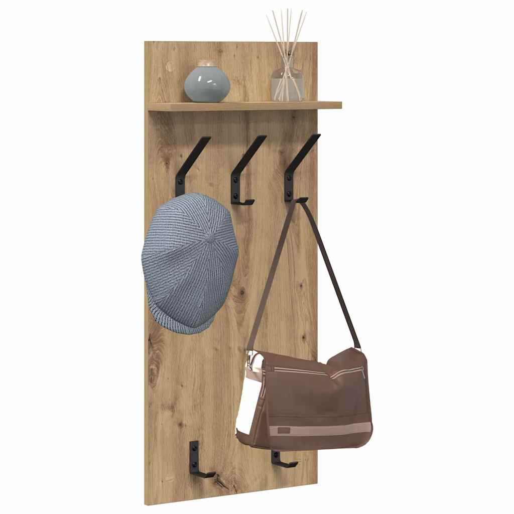 Wall Mounted Nightstand Artisan Oak 40 x 10 x 90 cm