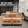 SucceBuy 2 Pack Furniture Mover Pallet Trolley 500 Lbs Each Count with 4 Wheels Small Flat Dolly Cart for Industrial Machinery