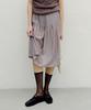 Enor Sheer Tencel Midi Skirt - Gray