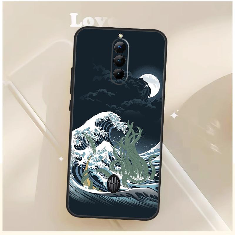 Japanese Wave Anime Dragon Case For ZTE Nubia Red Magic 10S 6S 7S 8S 9S 6 7 Pro For RedMagic 8 9 10 11 Pro Plus Cover