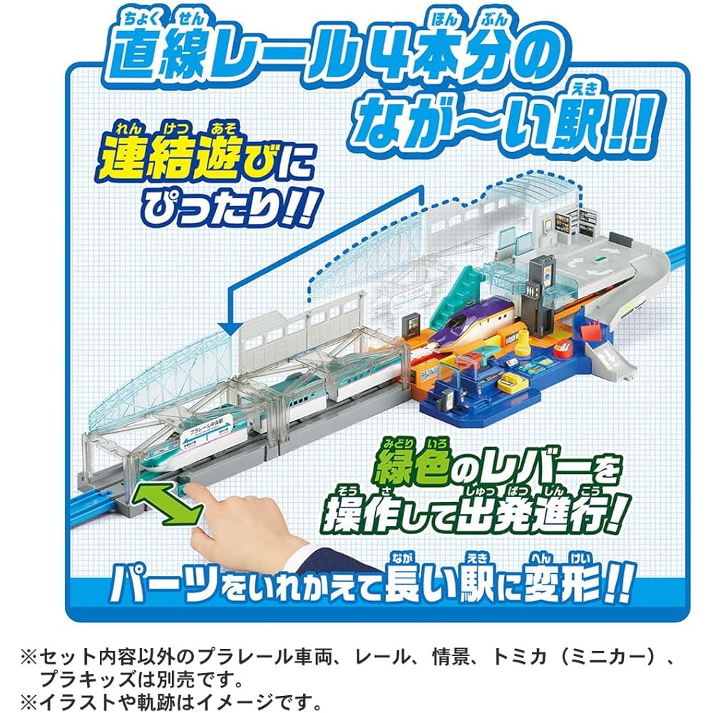 Takara Tomy Plarail Action and Sound Big Station Toy Train Set for Ages 3 and Up