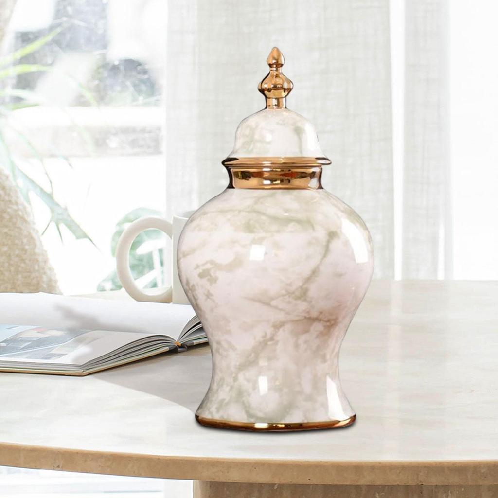 Ceramic Flower Vase Ornament ,Floral Arrangement ,Storage Jar ,Traditional Porcelain Storage for