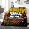 1pc Grand Theft Auto Soft Flannel Blanket with Designer Print A Cozy Blanket for All Seasons, Perfect for the Couch, Bed, Office