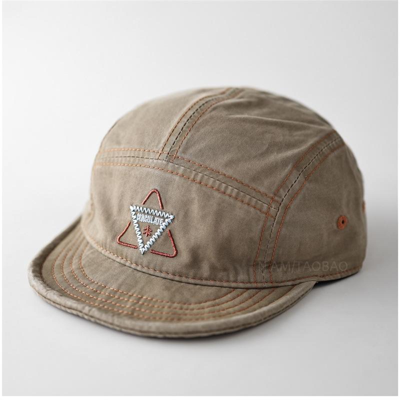 Fashion Hat contrasting color embroidery five bright lines soft edge baseball cap men and women couples fashion personality versatile such a cap