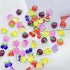 50Pcs New Cute Resin Small Strawberries, Cherries, Grape Fruits Flat Back Ornament Jewelry Making Manicure Hairwea