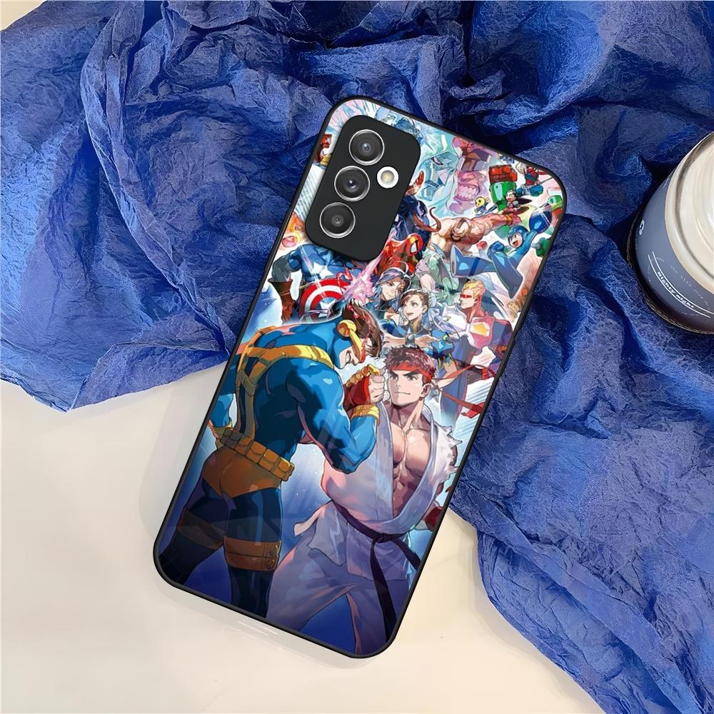 Game S-Street F-Fighter Phone Case for Samsung S25 S24 S30 S21 S23 S20 S22 Fe S10 E S9 Note 20 Pro Ultra Plus glass Cover