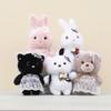 Cute Wedding Bear Plush Pendant Plush Keychain With Short Plush For Gift Ideas