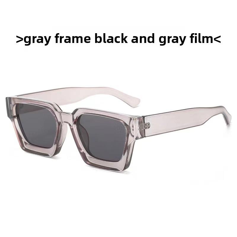 Retro Black Millionaire Shades Luxury Sunglasses 2025 for Men Designer Famous Brand Square Sun Glasses Man Women Sunglass Other серый