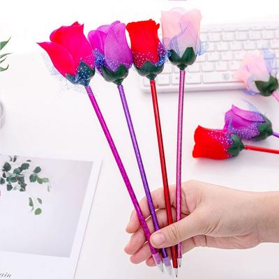 Creative Office Supplies Students Ballpoint Pen Rose Flower Stationery Valentine's Day