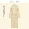 Calla Angel New York Waffle Bathrobe Luxury Extra Long Heat Quick After Popular Overseas Cream Gown, Cotton, 100% Cotton, Thin, Lightweight, Soft,