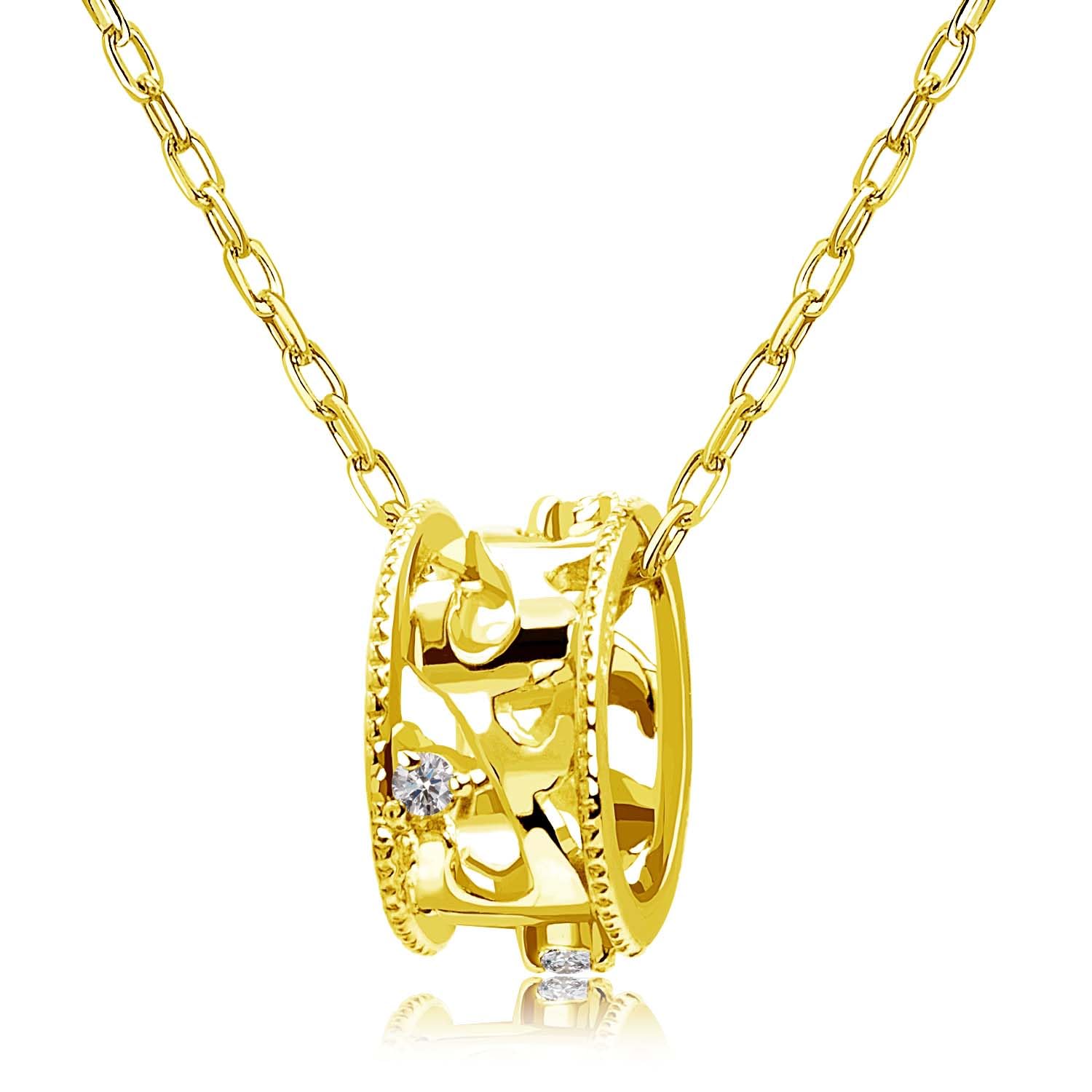 

Lala Christie 18K Arabesque Necklace, 0.02ct Diamond, Gold, Ring, lp56-0002-yg