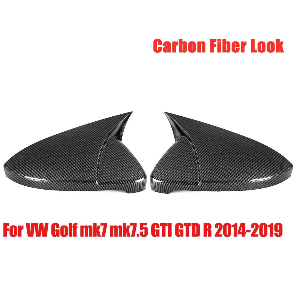 Pair Side RearView Mirror Cover Caps For VW Golf MK6 MK7 MK7.5 GTI R GTD ALL 2009-2020 Rear Wing Mirror Cap
