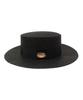Black Flat Panama Hat