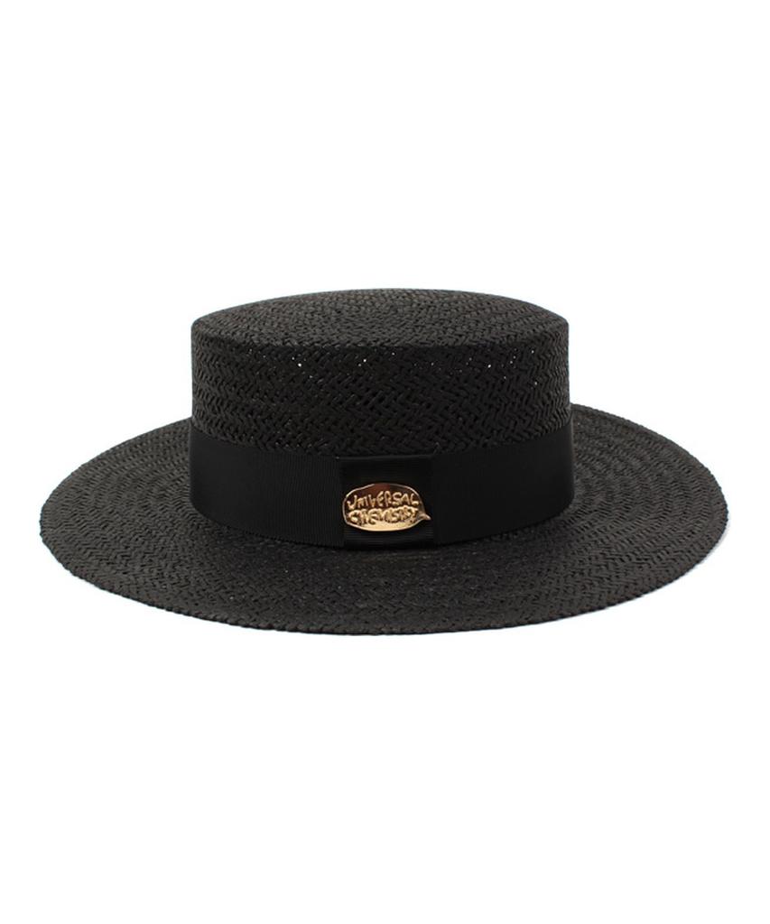 Black Flat Panama Hat