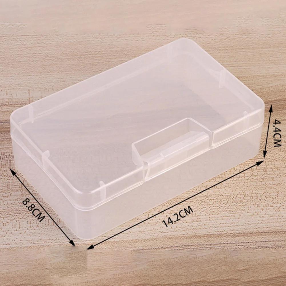 Transparent Plastic Cosmetics Hardware Parts Jewelry Storage Case Container Packaging Box For Earrings Rings  Box Holder Case