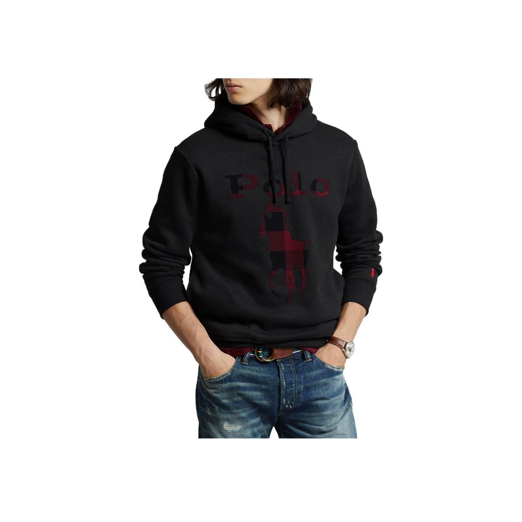 Polo Ralph Lauren FW22 Logo Print Casual Hoodie Men Hoodies Black 710881816-001