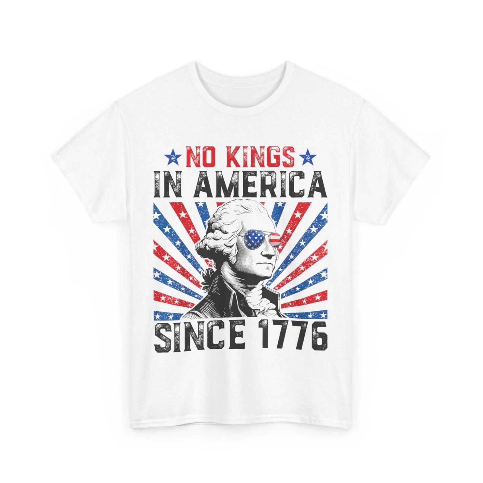

No Kings In America Since 1776 American Flag Women Men Vintage Shirt 2XL