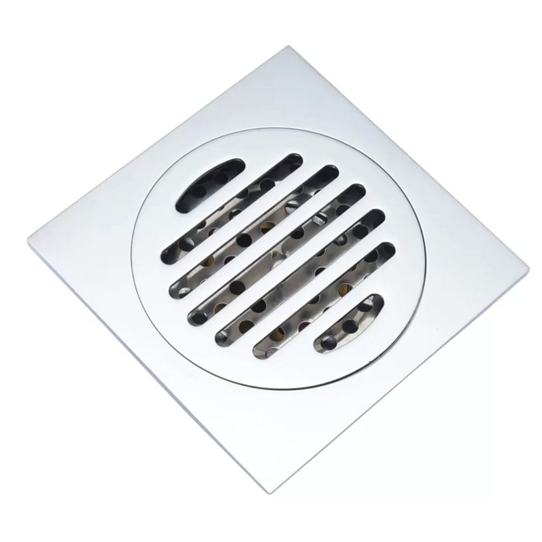 Rectangle Shower Floor Drain Brass Chrome Plated Easy Installation Contemporary Modern Design for Bathroom (Black,Brass) чёрный
