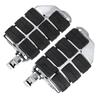 Motorcycle Footpegs Footrest CNC Aluminum Alloy Rubber Universal Replacement For KawasakiChrome