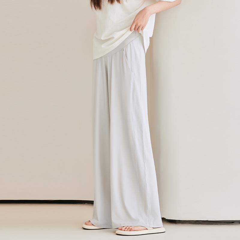 Pupu Maternity Wide-Leg Sun Protection Pants - Spring/Summer Lightweight Loose-Fit Casual Wear