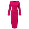 Women's Elegant Pleated Slim Dress Sexy Hip Dress