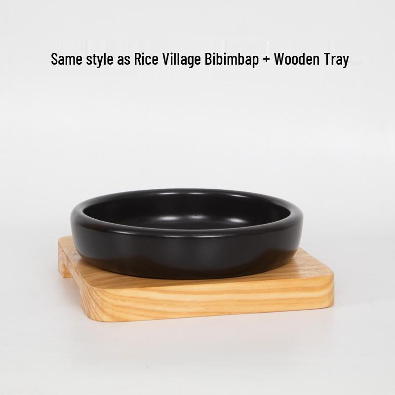 Korean Heat-Resistant Stone Bibimbap Pot - Small Clay Pot for Gas Cooking Soup, Rice, or Noodles.