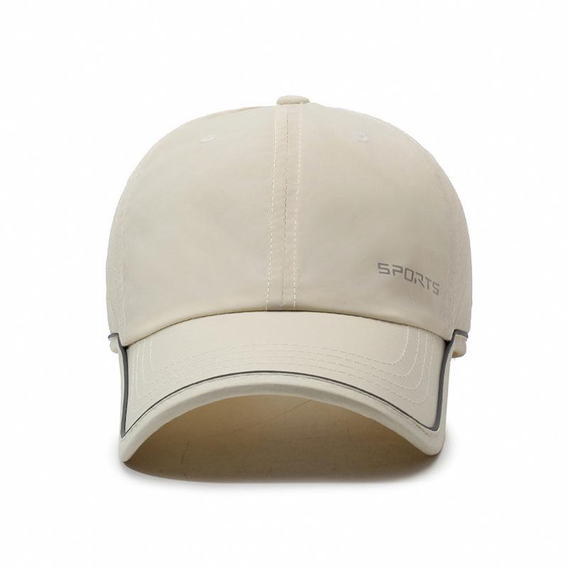 Spring Summer Reflective Strip Thin Baseball Cap Women Men Breathable Outdoor Sunshade Sunscreen Quick-Drying Cap