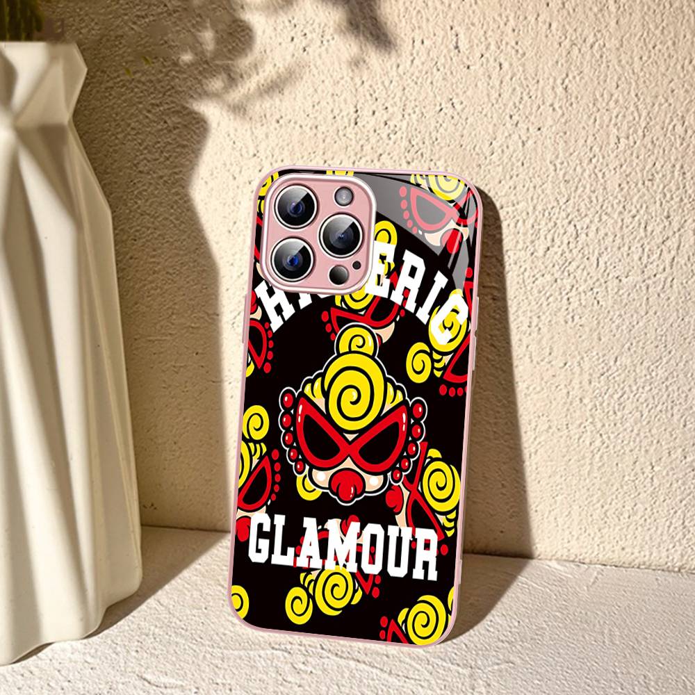 Fashion H-Hysteric Mini For IPhone 14 13 12 Mini 11 Pro XS Max X XR 14 Plus Tempered Glass Cover
