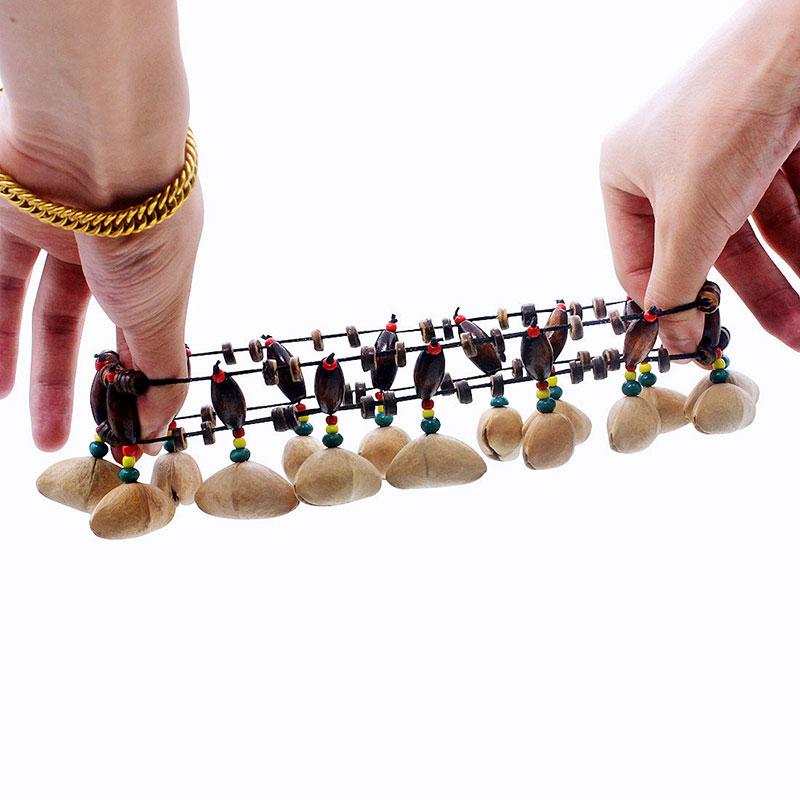 Kinder Handtrommel Schlaginstrument Musikspielzeug Afrikanischer Stammesstil Nussschalenrassel Anfänger Musiklernspielzeug