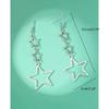 Five Pointed Star Dangle Earrings Chic Hollow Pattern Pentagrams Ear Pendants Punk Accessory for Fashion Forward Ladies