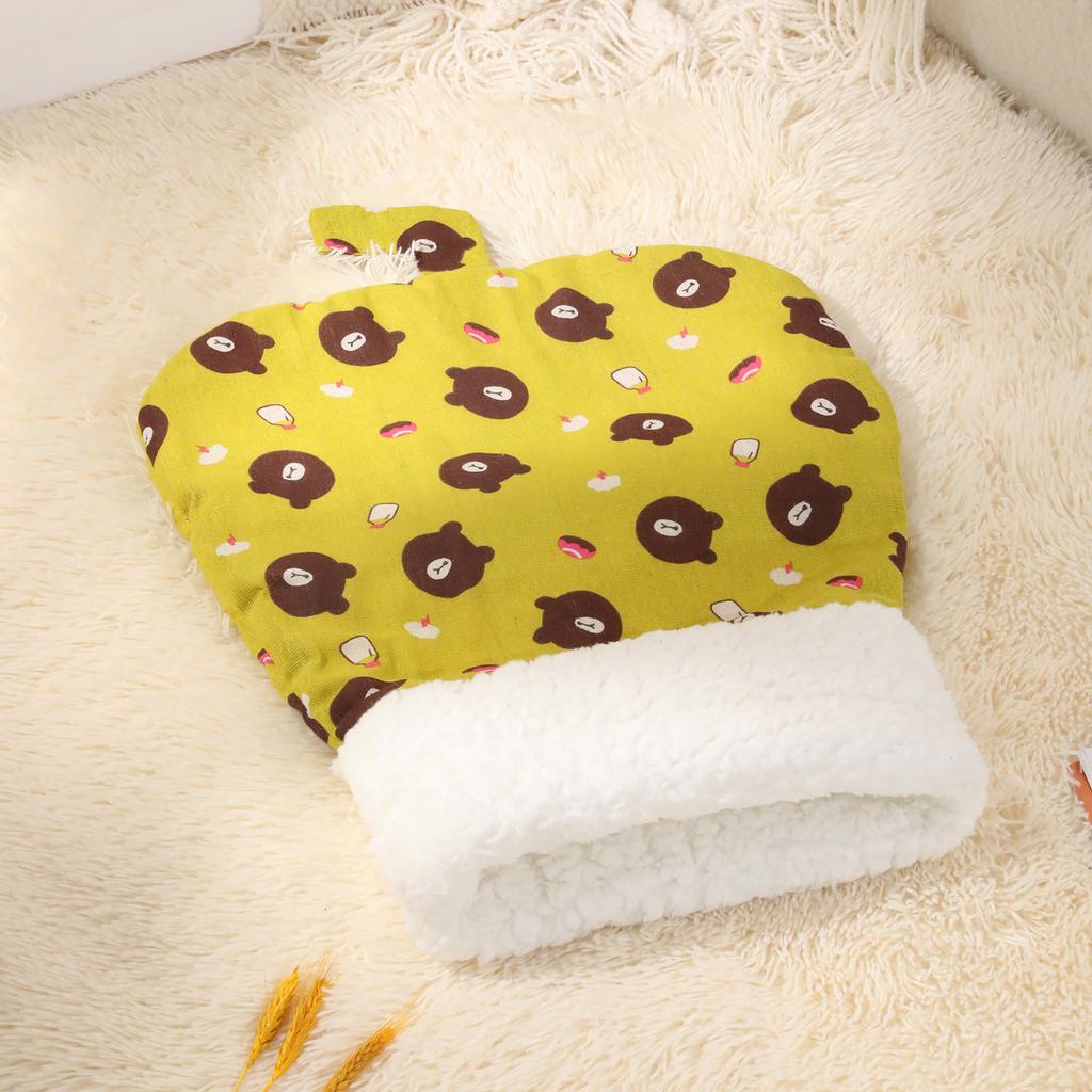 Lamb Wool Pet Sleeping Bag Nest Autumn and Winter Warm Cat Nest Sleeping Bag Drilling Nest Closed Kitten Security Kennel