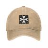 Ritter des Hospitals Kreuz Flagge Baseballkappe Lustige Hüte Schirmmütze für Unisex Sportkappe Symbol Unisex Hüte Damen