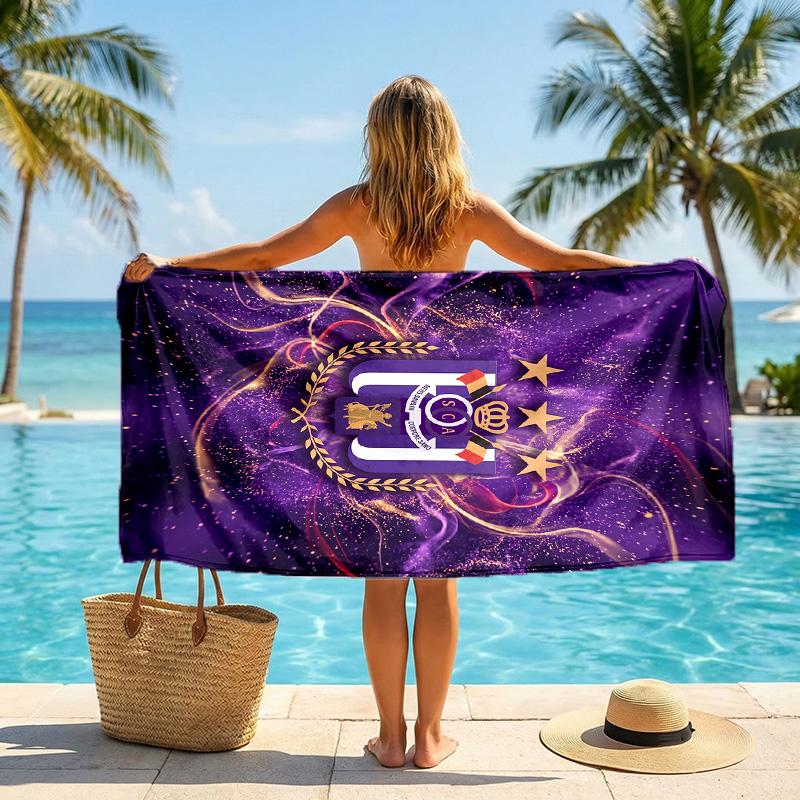 Anderlecht FC stampa Asciugamano da Spiaggia Quick Dry Microfibra Assorbente Portatile da Viaggio Asciugamano da Nuoto