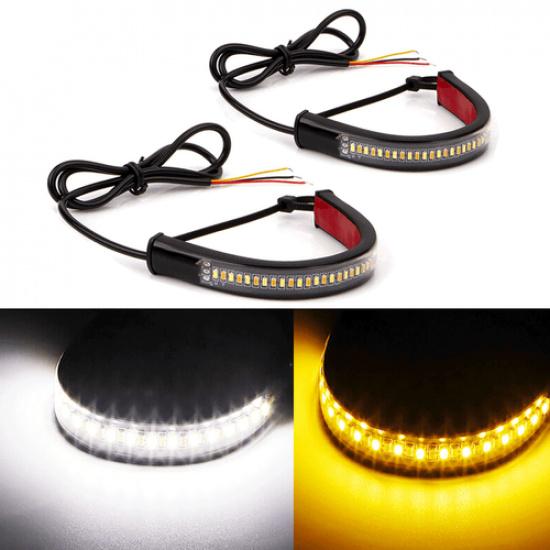 2X 36 LED Turn Motorcycle Indicator Signal Amber Light Blinker Lamp Universal